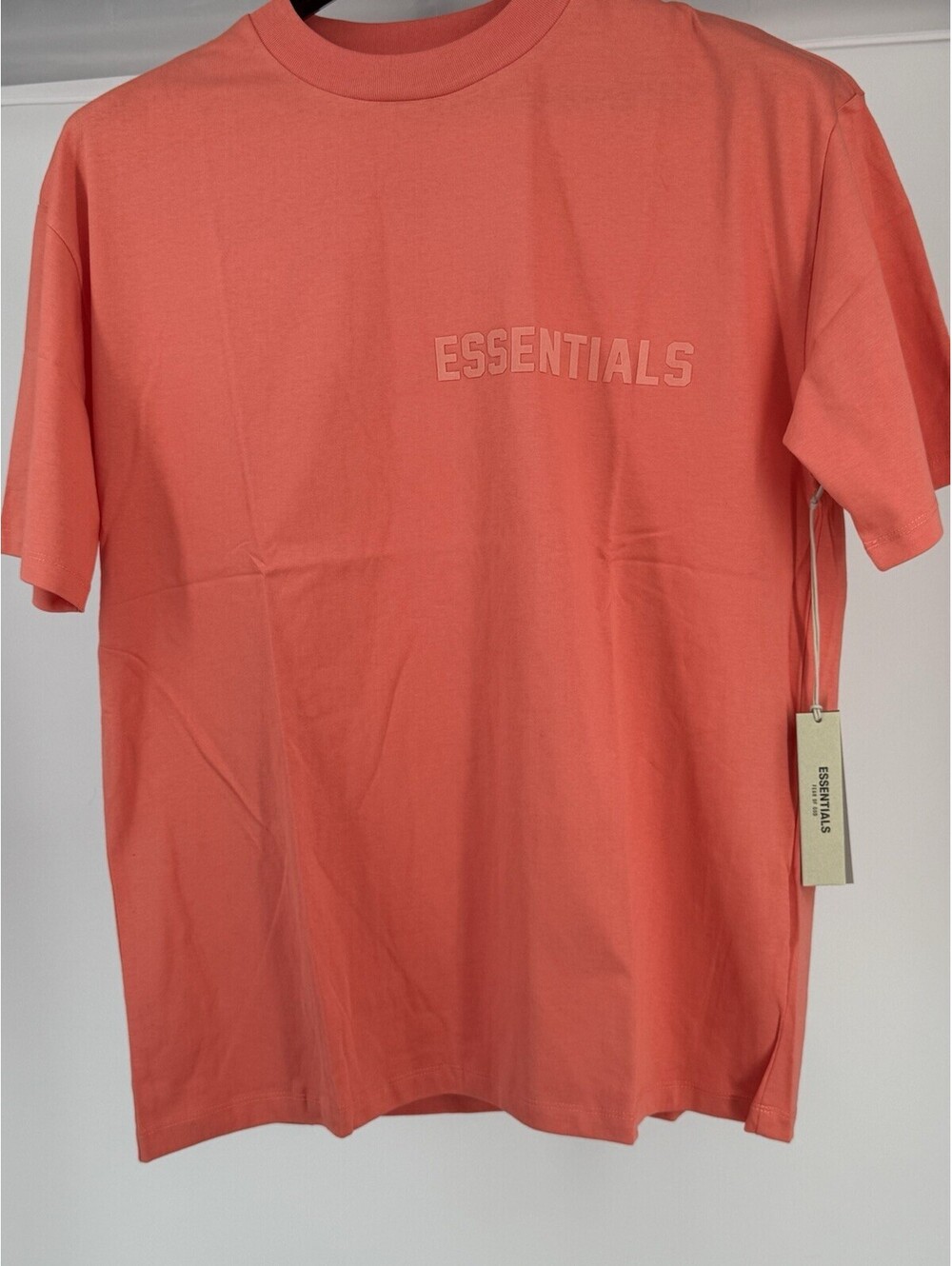 FOG Essentials T-Shirt Coral Pink Size L Brand New Deadstock - Picture 4 of 9